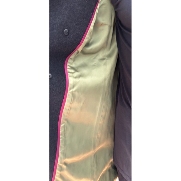 J. CREW Women Size Small Pea Coat Charcoal Black Wool Double Breasted - Picture 7 of 13